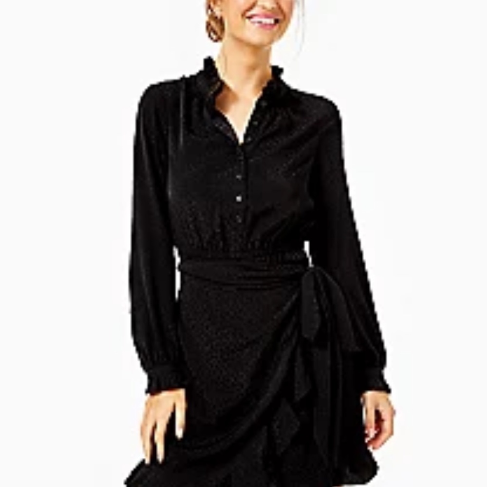 Lilly Pulitzer - Abriana Dress - Long sleeves wrap dress - NWT Size 14